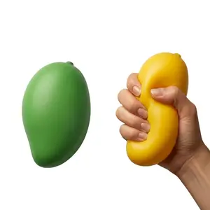 Heat Sensitive Color Changing Mango Squishy Toy - Slow Rising, Odorless, Non-Sticky Sensory Stress Ball for Anxiety Relief,  (Great for Kids Party Favors & Classroom Rewards)