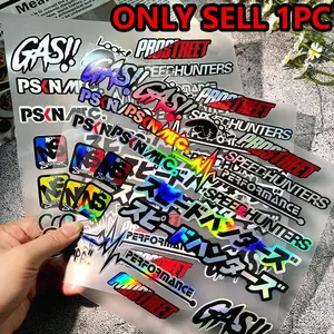 1 Set of JDM Style Motorcycle Stickers Waterproof and Durable Scratch Cover Material Perfect for Car Motorcycle Body DIY Decorative Accessories Window Bumper Fuel Tank Personalized Modification Decals