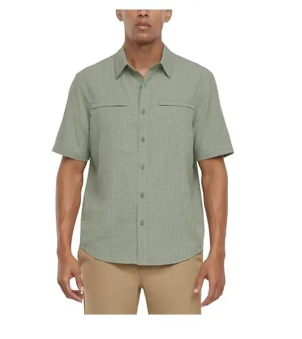 Orvis Men's UPF 30+ Quick Dry Moisture Wicking Button Up Short Sleeve Woven Tech Shirt with Pockets