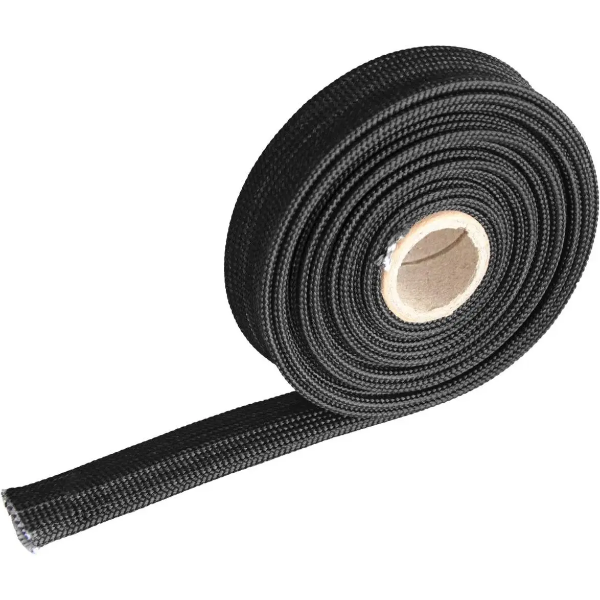 Auto Wire Heat Shield Fiberglass Wrap Sleeve - 1/2" ID x 10' Fiber Glass Hose Shield, Adjustable for Spark Plug Wires, Fuel Lines, Brake Line Cables