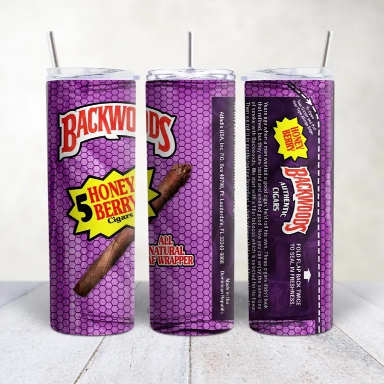 Backwoods honey berry cigar 20oz sublimated tumbler