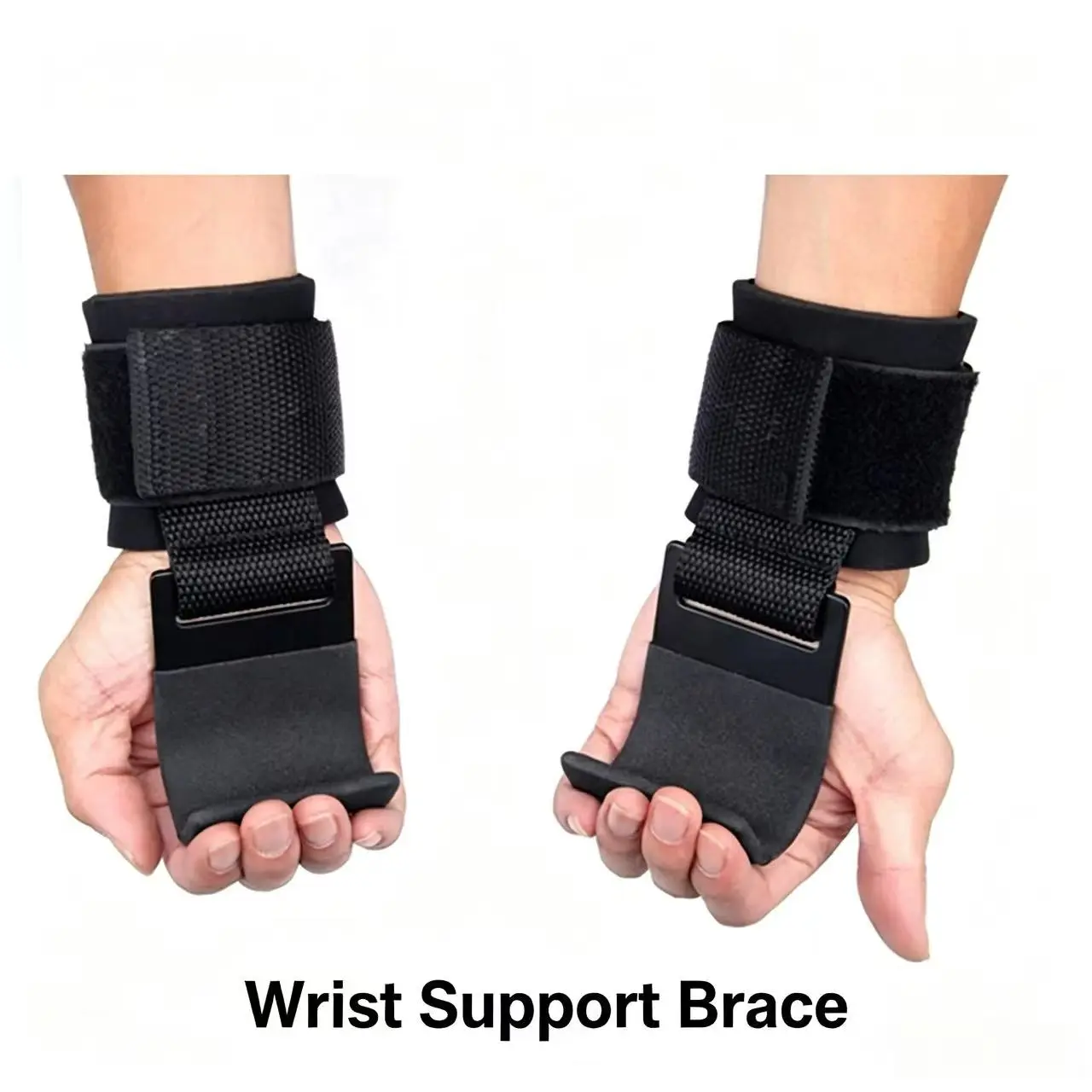 Premium Power Lifting Hooks with Wrist Wraps, Adjustable Nylon Straps, Reinforced Metal Hooks, No-Slip Gym Grips for Deadlifts, Workout Accessory to Beat Grip Limits & Lift Heavier