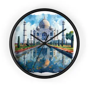 Taj Mahal Wall Clock - Elegant Home Decor, Unique Clock, India Theme Clock, Gift for Travelers, Historical Gift