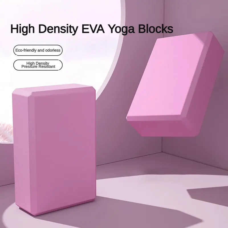 High Density Yoga Blocks, Non-Slip Gym Blocks, Exercise Workout Fitness Bricks, Pilates Stretch Handstand，Ideal Auxiliary Prop for Dance & Yoga