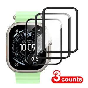 3 Pack 3D Curved Ceramic Screen Protector for Apple Watch S11 S10 46MM 42M  SE 1/2/3 40MM 44MM Ultra 1/2/3 49mm 45mm, Full Coverage Pmma Soft Film, Scratch Resistant, Shockproof Protection