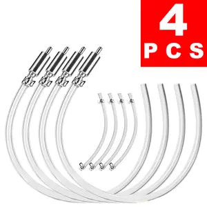 4PCS Brake Bleeder Hose, One Way Check Valve Tube Bleeding Tool Kit for Car Motorcyle Clutch, Universal Brake Fluid Bleeder Kit for Hydraulic Brake System, Soft Tube with Metal Clips