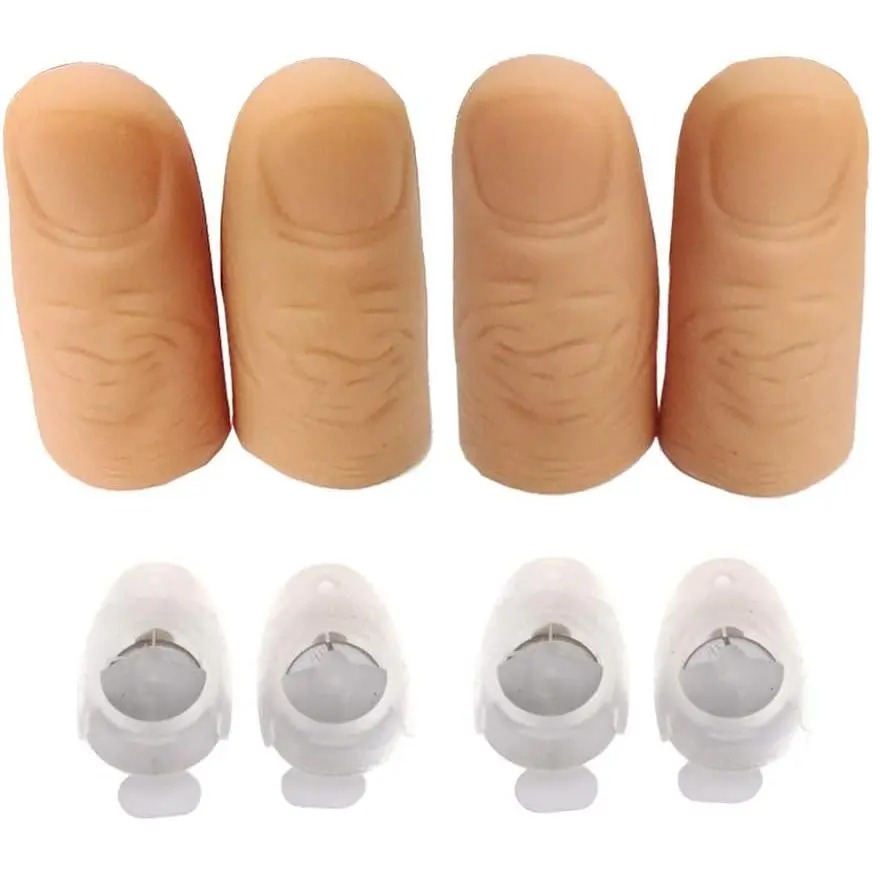 Finger Lamp (2 Packs/4PCS) Thumbs Lamp, Magic Lamp up Finger Magic Trick, Fake Finger, Prank Toy Tool for Halloween