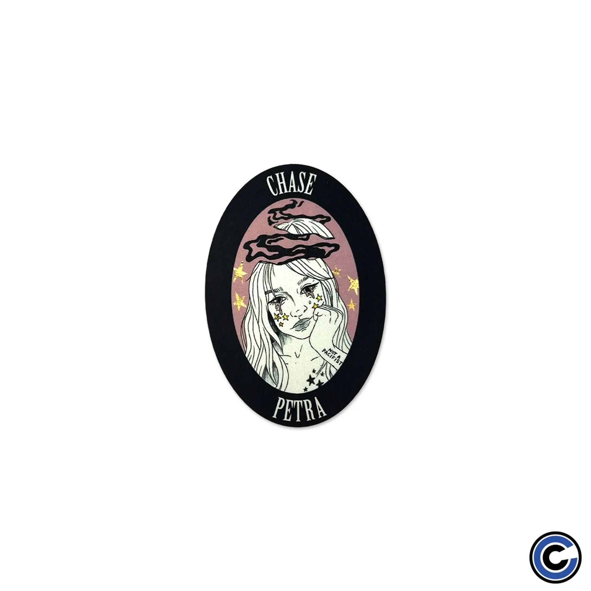 Chase Petra "Crying Oval" Sticker
