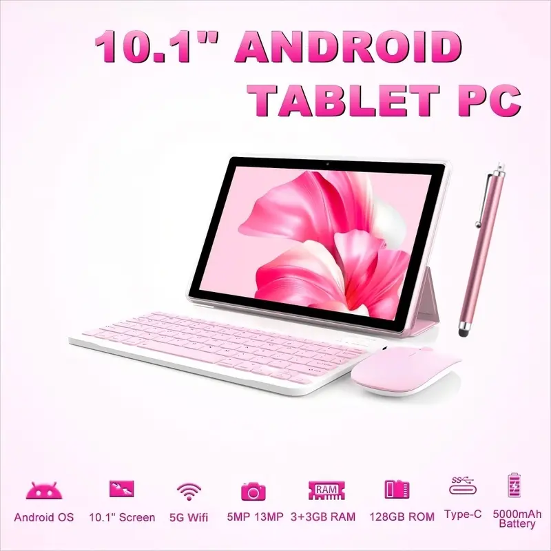 Crelander W30 10.1 Inch Android 15 Tablet PC 12GB+128GB 13MP