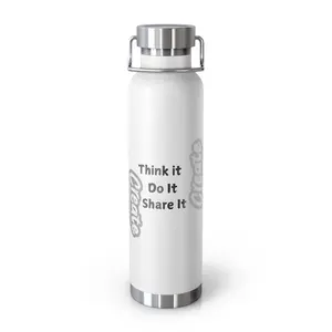 Water Bottle, fun content creator daily reminder everything is content inspirational trendy, Cute Insulated Bottle, Content Creator Gift, 22 0z tumbler