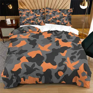 Camouflage Hunting Duck Bedding Set, Soft Pillowcases & Covers, Breathable Polyester Fiber, All-Season Use, One Size Fits Most