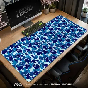 Mouse Pad - Blue Camo Hypebeast Gaming Desk Mat Mouse Pad Accessories