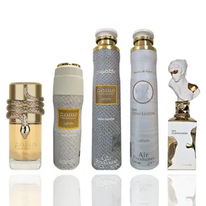 MUSAMAM WHITE +  Musamam Deodorant + Her confession  AIR FRESHENER + HER CONFESSION + MUSAMAM AIR FRESHENER -- 5 PIECE BUNDLE