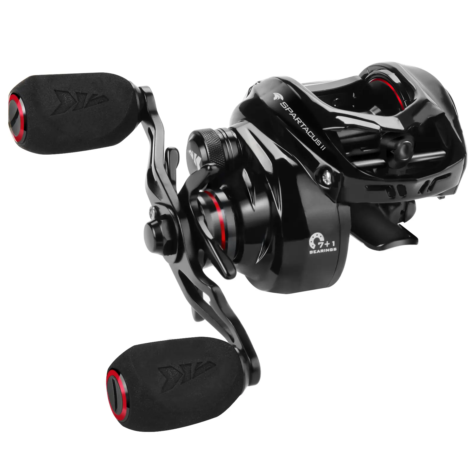 Kastking Spartacus II Baitcasting Fishing Reel, 6oz Ultralight Low Profile Palm Perfect Design, Super Smooth with 17.6 LB Carbon Fiber Drag, 7.2:1 Gear Ratio, Fishing Equipment
