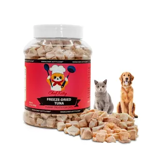 Tuna Cat Treats, 100% Wild Caught | Freeze Dried Dog Treats, High Protein | Grain-free, Single Ingredient Cat & Dog Food Toppers | No Additives or Preservatives | Inspected & Tested in USA