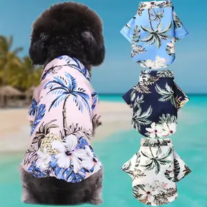Dog T-Shirts Hawaiian Beach Style Thin Breathable Summer Dog Clothes for Small Dogs Puppy Pet Cat Vest Chihuahua Yorkies Poodle