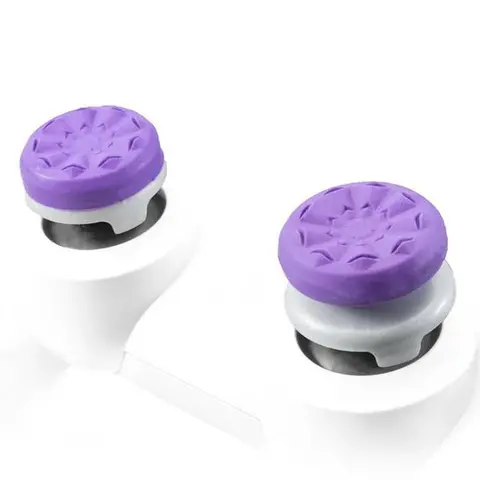 KontrolFreek FPS Freek Galaxy Purple Rubber High-Rise Thumbsticks - Gaming Console Accessory, Laser Etched Thumb Grips with Dual-Height Design, Black-On-Black Style, Comfortable Feel, Improved Grip to Increase Accuracy and Precision for FPS Gamers