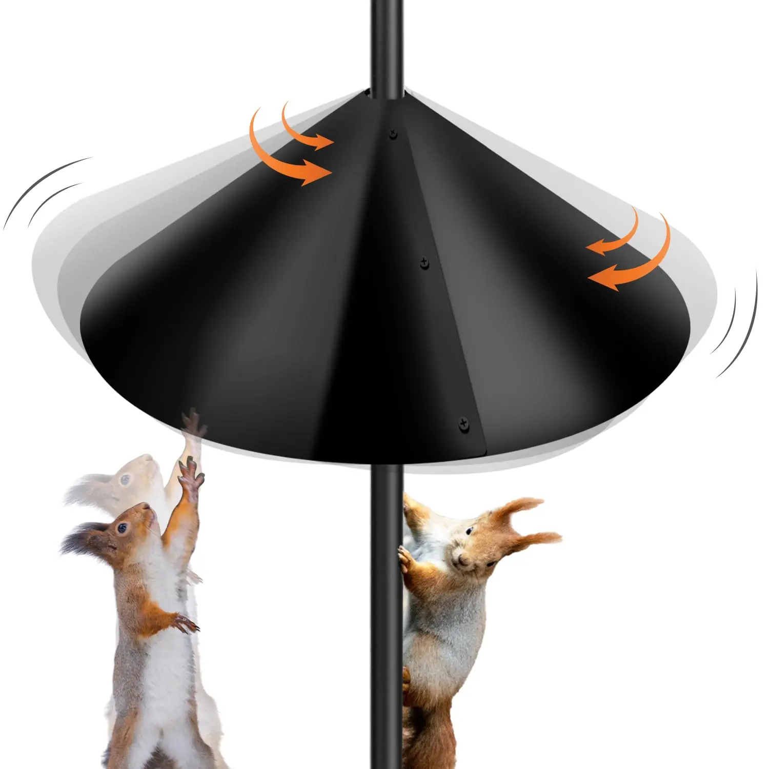 kvzkvz 19-in Effective Durable Squirrel Baffle Feeder Protector for Bird Feeder Pole, Outside Hanging Mount for Outdoor Shepherd’s Hook, 1 Pack