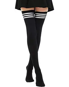High-elastic Thigh-High Stockings,Extra Long Thigh High Socks for Women, Knit Cotton Over The Knee High Socks Leg Warmer, Comfort & Cozy