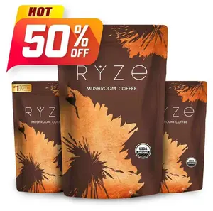 RYZE Mushroom Coffee 2026! USDA Organic with 6 Adaptogenic Mushrooms for Energy Focus Digestion Immunity USA Grown Instant Coffee 60 Servings Dietary Supplement Dietary Dietary Vitamin
