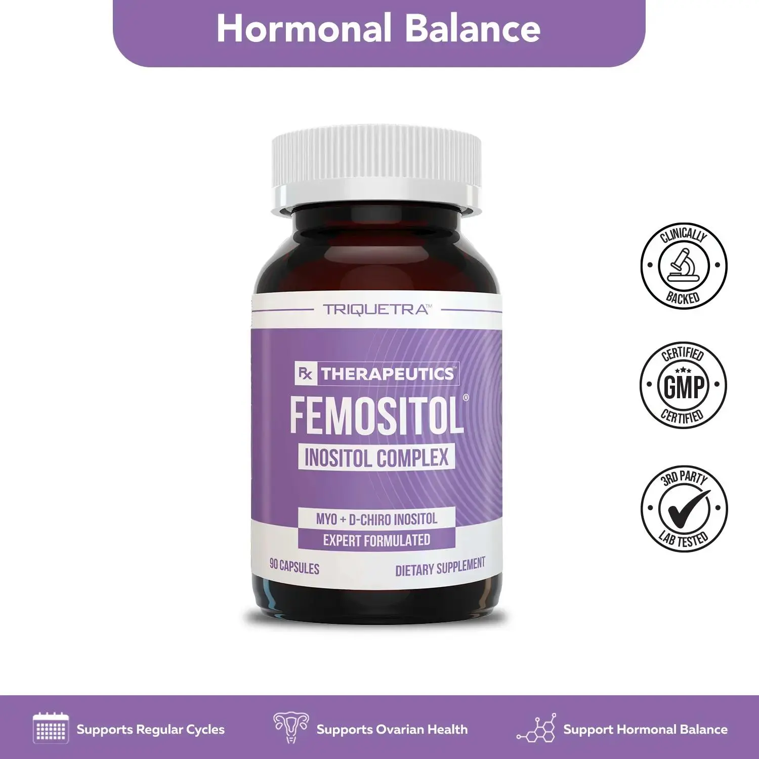 Femositol by Triquetra | Inositol Supplement | Myo-Inositol & D-Chiro Inositol Complex | Clinically Validated 40:1 Ratio Healthcare Healthy