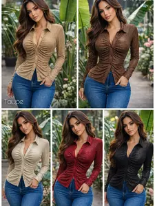 Eve Rhinestone Button Top