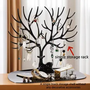 Multifunctional Jewelry Organizer Rack, Deer Antler Design, Plastic Material, Necklace, Bracelet, Earring Holder, Elegant Hanging Display