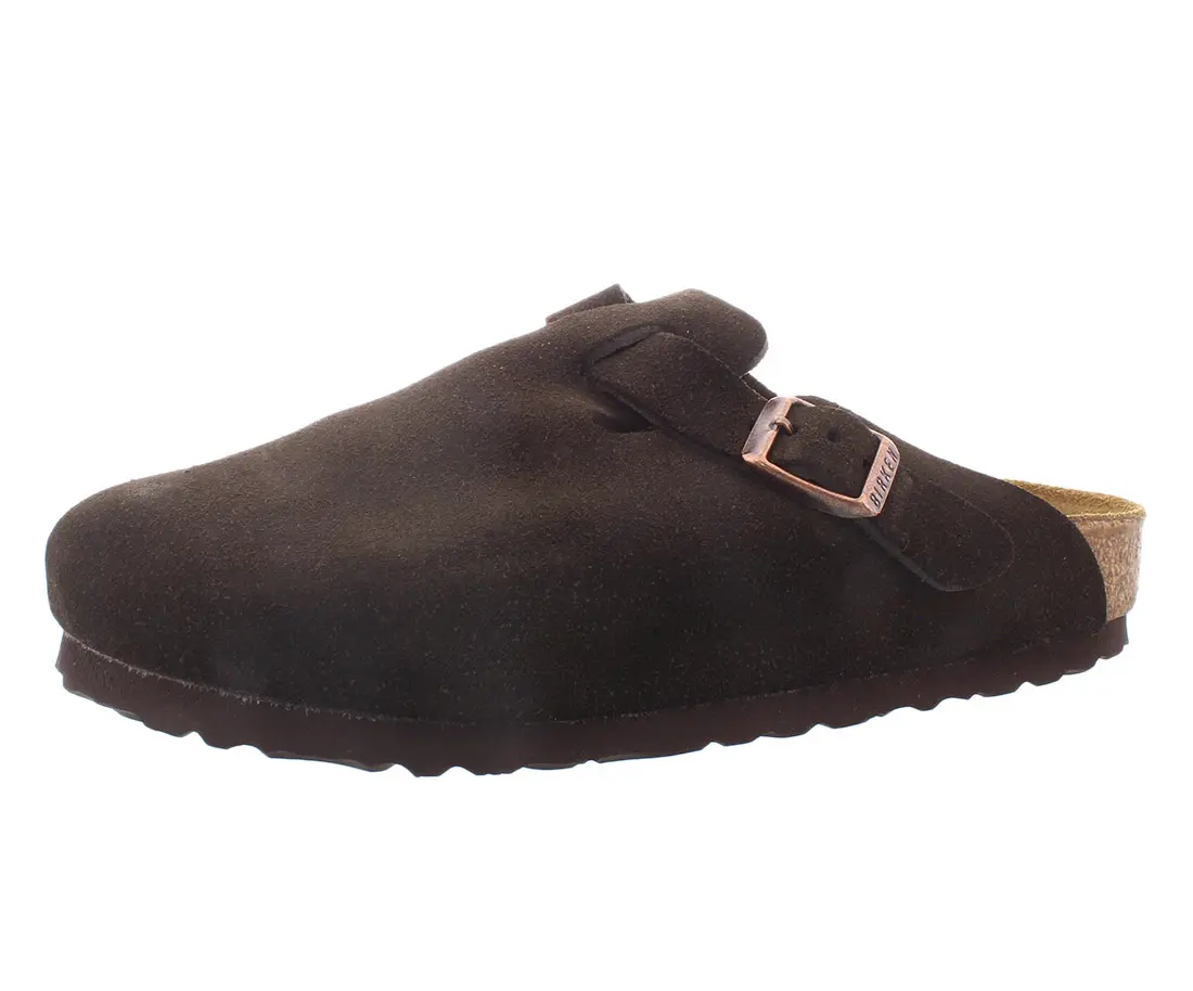Birkenstock Boston Suede Clogs, Unisex Walking Shoes for Adults with Anatomic Footbed, Casual Flat Heel Slip-On, 1 Pair, Footwear