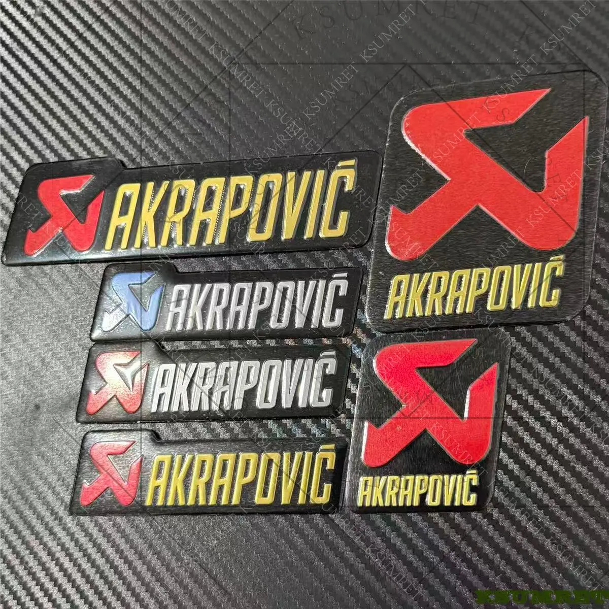 For Akrapovic Exhaust Sticker Motorcycle Logo Emblme Metal Stickers Decals Waterproof