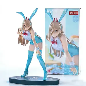 20CM Anime CHAINSAW MAN Figure POWER Anime Standing Posture Bunny Girl Model Toys Gifts Collection Decoration Ornaments PVC