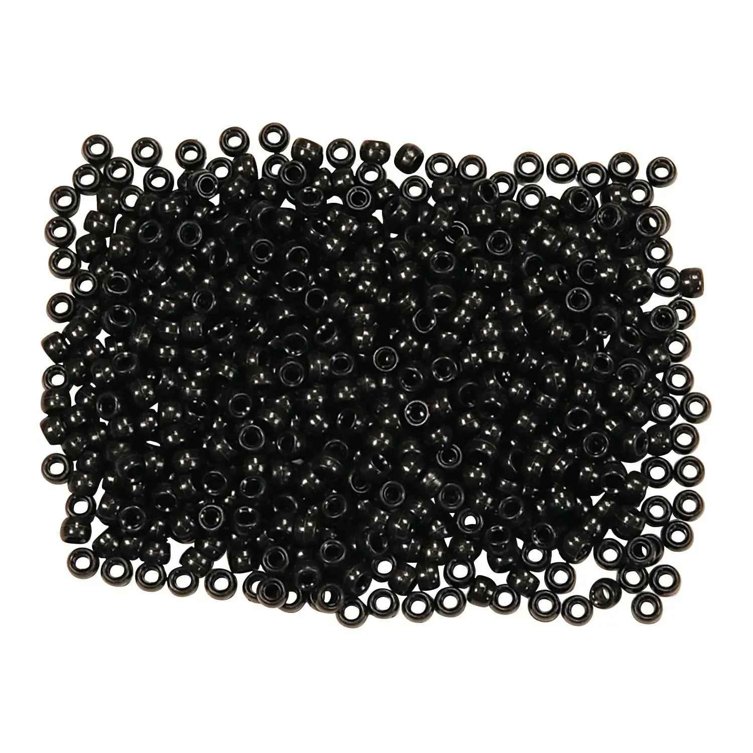 Bulk 1000 Pc. 6mm 1/2 Lb. of Black Pony Beads