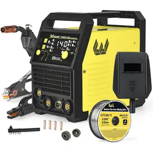 ELDPRO 140A MIG elder 110/220V, 2026 Neest 5-in-1 Flux Core elder, Synergic/Thickness Gasless MIG/Lift TIG/MMA/Spot elding Machine, IGBT Inverter elder ith Large LED Digital Display, 2T/4T