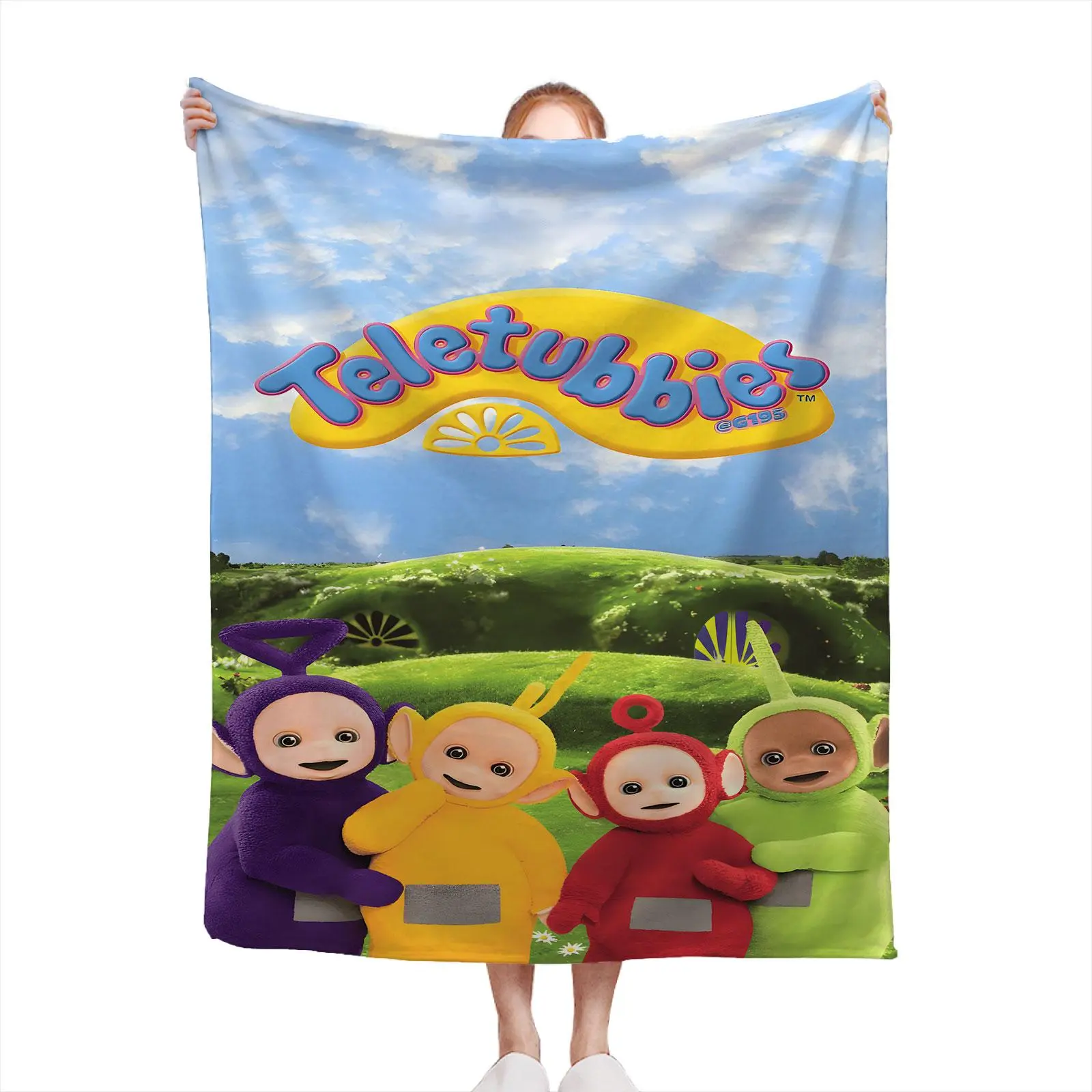 Teletubbies Flannel Throw Blanket. It Is Perfect For Snuggling Up With Your Beloved Pet Or Simply Relaxing In The Living Room, And Also Makes A Heartwarming Gift For Friends And Family.