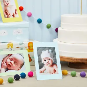 50 Pack Colorful 4x6 Paper Picture Frames, Cardboard Photo Easels for DIY, Classroom Crafts, 10 Rainbow Colors Decor Wedding