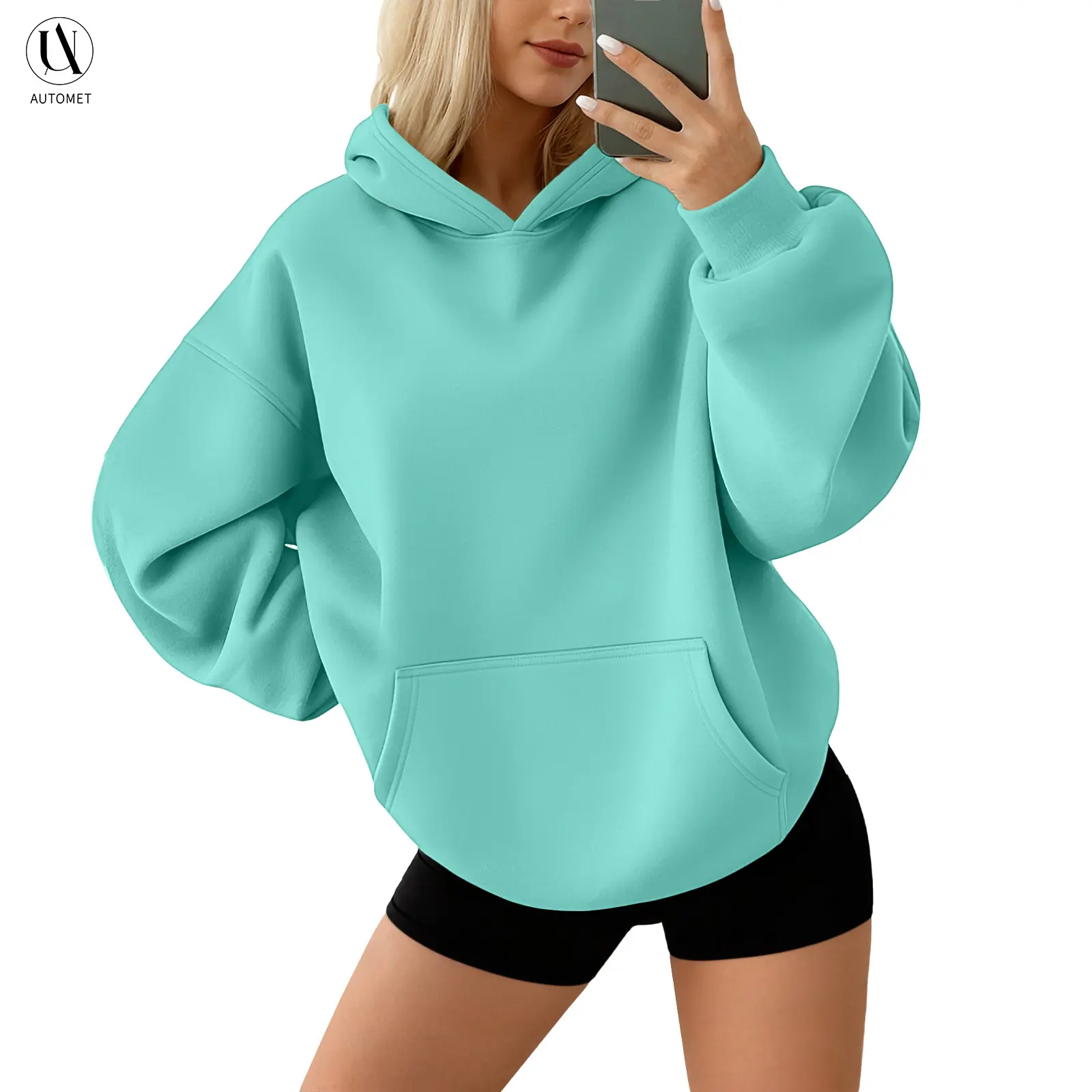 AUTOMET Women's Oversized Hoodies Pullover with Pocket, Casual Fleece Fabric, Minimalist Fall Clothes for Women Fashion Clothes