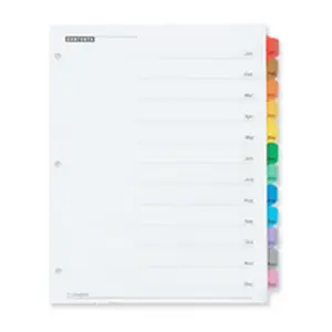 Cardinal Brands- Inc  One Step Index System- Monthly- Jan-Dec- 12-Tab- Multicolor