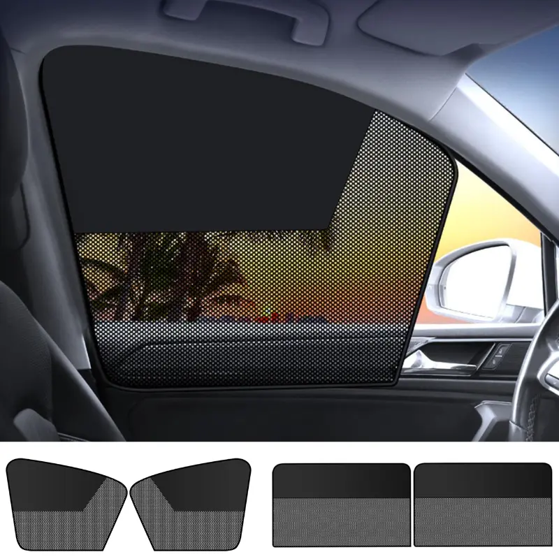 Joytutus Magnetic Car Side Window Sunshade, Heat Insulation UV-Shielding Car Interior Accessory, Universal Vehicle Accessory for Kids Family Travel, Summer Outdoor Rear Sunshade Side Window, Car Interior Accessories