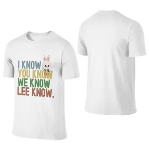 Limited-Time Offer Lee Know Stray & -Inspired Kpop Graphic T-Shirt - Funny I Know You Know Lee Know & Stray Lyrics Design, Comfort-Enhanced Loose Fit Round Neck, Unisex Casual Wear for Men & Women, All-Season Fan Apparel for Halloween, Christmas, Valentin