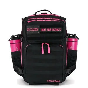 35L Backpack Black Neon Pink