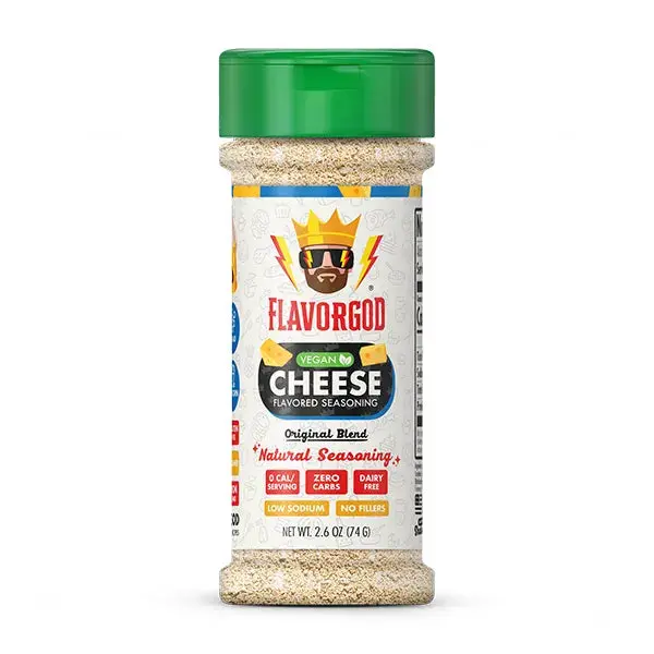 FlavorGod Cheese Seasoning with Garlic, Himalayan Pink Salt and Real Almonds - Vegan and Lactose Intolerant Friendly - Spice