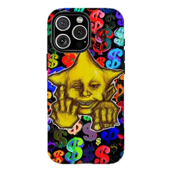 Edgy Streetwear Style Star Face Phone Case
