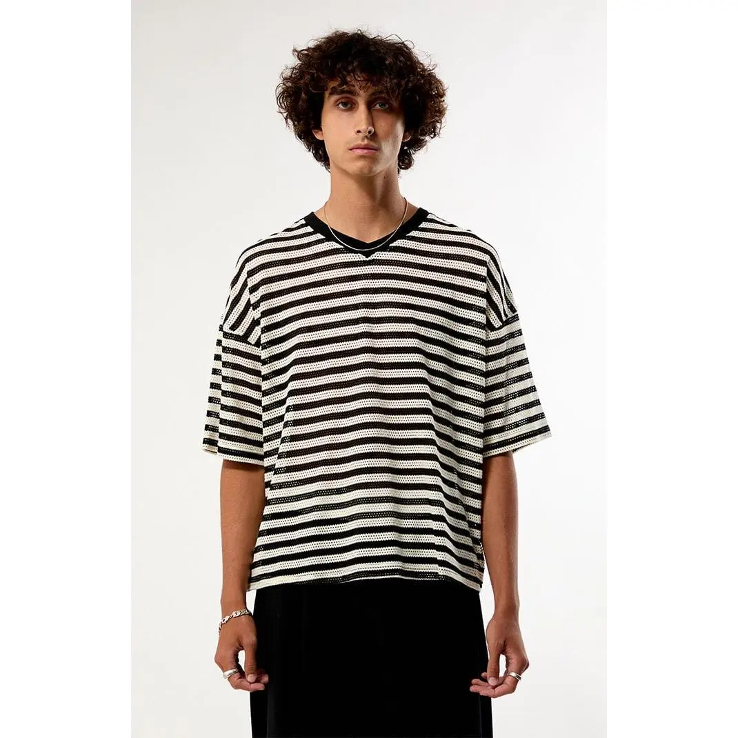 Pacsun Men's Striped Mesh Football Jersey