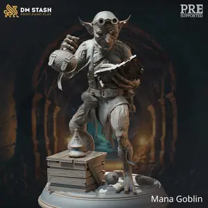 Mana Goblin Alchemist 3D Printed Miniature - DM Stash, Home Decor Statue & Figurine