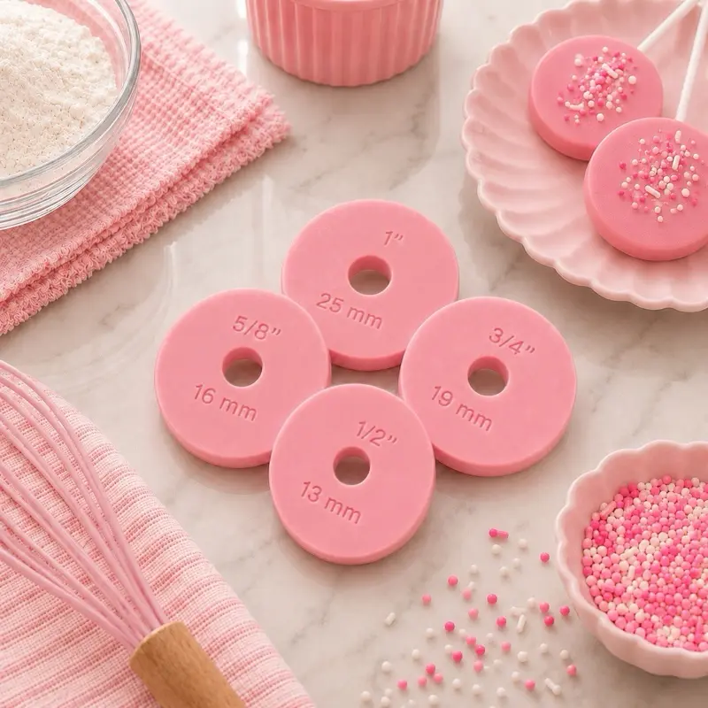 Cake Pop Rolling Pin Guides, Durable Reusable Bakeware Kitchen Pastry Utensils (Available as Individual Pieces or Full Set)