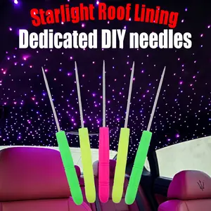 Starlight Headliner Needle DIY Fiber Optic Ceiling Light Installation Tool Stainless Steel Durable Easy Threading Portable Size for Car Interior Customizers