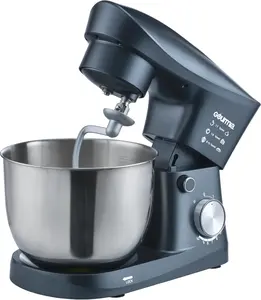 Gourmia 5 Quart Stand Mixer, 10 Speed Tilt-Head Electric Mixer with Standard Control Knob, Bowl & Shield, Dough Hook, Whisk & Beater