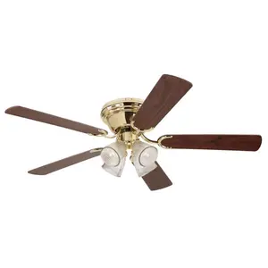 Westinghouse  52 in. Polished Brass Brown LED Indoor Ceiling Fan
