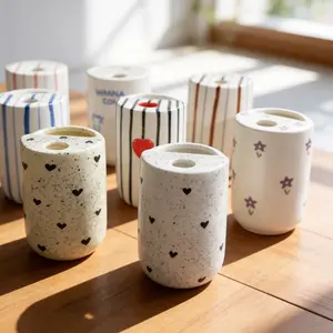 Handmade Ceramic Mug Safe Underglaze Travel Mug Hand Painted Unique Pottery Coffee Cup Microwave Safe Tumbler Ideal Valentines Day Gift