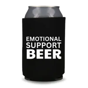 Funny Beer Can Coolers, Emotional Support Beer Can Coolie, Funny Gift Coolies, Drinkware Accessory, Beer Sleeves, Party Favors,