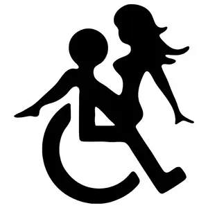 Car Sticker Handicap Sign Wheelchair Symbol Waterproof Durable Decal for Car Windows Bumpers & Rear Glass Fun Gift for Car Lovers